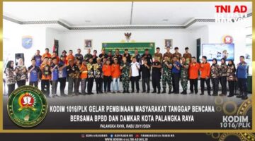 Kodim 1016/Plk Gelar Pembinaan Masyarakat Tanggap Bencana Bersama BPBD dan DAMKAR Kota Palangka Raya