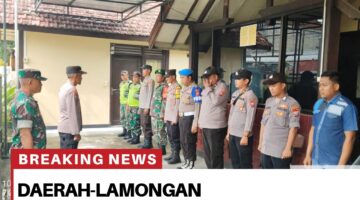 KEGIATAN APEL PENGAMANAN PERAYAAN NATAL BAMAG KABUPATEN LAMONGAN DI GKJW CANGKRING DI HALAMAN MAPOLSEK BLULUK