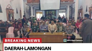 Anggota polsek bluluk giat pengamanan dalam rangka perayaan natal badan musyawarah antar gereja (BAMAG) kabupaten Lamongan di GKJW cangring yang dihadiri oleh Forkopimda kabupaten Lamongan dan forkompimcam kecamatan bluluk.