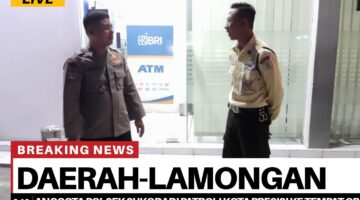 Anggota polsek Sukodadi patroli kota presisi ke tempat obyek vital di wilayah kecamatan Sukodadi.