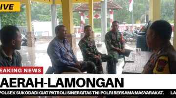 Polsek Sukodadi giat patroli sinergitas TNI-POLRI bersama masyarakat.