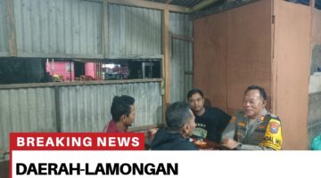 Kapolsek Sukodadi monitoring giat bersama warga masyarakat Dalam Rangka patroli dialogis presisi.