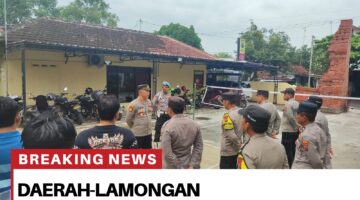 Kapolsek kedungpring pimpin Giat Apel Siaga Di polsek kedungpring.