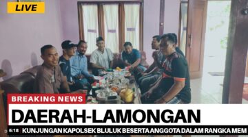 Kunjungan kapolsek bluluk beserta anggota Dalam rangka Mempererat Silaturahmi keluarga anggota polri Dalam mendukung Pelaksanaan Tugas kepolisian.