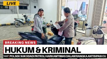 Polsek sukodadi giat patroli harkamtimas dalam rangka antisipasi curam more di wilayah hukum polsek sukodadi.