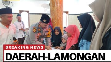 KEPALA KEPOLISIAN SEKTOR MODO AKP ANANG PURWO WIDODO, S.H., PEMBERIAN SANTUNAN ANAK YATIM DALAM SAFARI RAMADHAN DI MASJID AL-IKHLAS DUSUN TRONGGOGONG DESA SUMBERAGUNG.