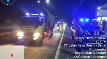 Anggota Polsek Sukodadi tingkatkan giat patroli blue light tengah malam diantaranya! Antisipasi kejahatan 4C Di Sukodadi.