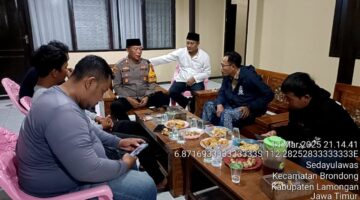 KEGIATAN SILAHTURAHMI KAPOLSEK BRONDONG BERSAMA KARANG TARUNA KECAMATAN BRONDONG