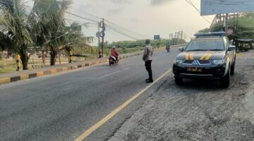 Giat patroli kota presisi pengaturan lalu lintas di wilayah polsek brondong.