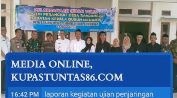 “LAPORAN KEGIATAN UJIAN PENJARINGAN PERANGKAT DESA BANJAREJO JABATAN KASUN MENAOR, DESA BANJAREJO, KEC. SUKODADI, KAB. LAMONGAN TAHUN 2025”