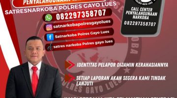 Penanganan Narkoba Berbasis Partisipasi Publik, Polres Gayo Lues Luncurkan Call Center Terbuka