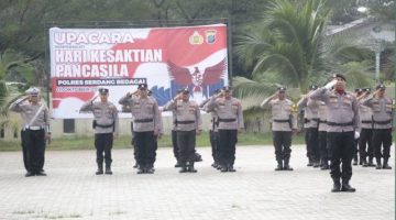 Polres Sergai Melaksanakan Upacara Peringatan Hari Kesaktian Pancasila