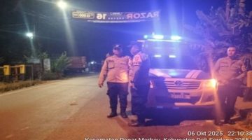 Ciptakan Situasi Yang Aman dan Nyaman, Polresta Deli Serdang Dan Polsek Jajaran Sentuh Masyarakat Dengan Patroli