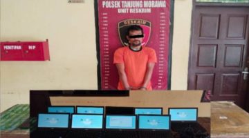 Polsek Tanjung Morawa Tangkap Pelaku Pencurian 13 Laptop di Sekolah SMP NU Deli Serdang