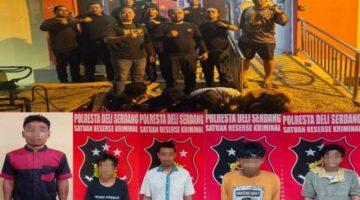 Tim Opsnal Sat Reskrim Polresta Deli Serdang Berhasil Amankan Lima Pelaku Pencurian dengan Pemberatan