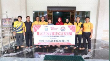 “Sambut HUT Humas Polri ke-74, Bidhumas Polda Sumut Tebar Kepedulian Lewat Bakti Religi”