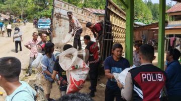 Polres Gayo Lues Salurkan Bantuan Sembako ke Desa Terisolir di Kecamatan Pining