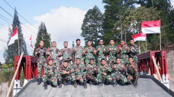 Prajurit Dhika Anoraga Rampungkan Pembagunan Jembatan Belly Rambe Di Bener Meriah.