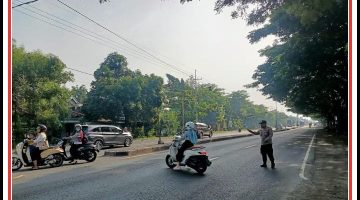 Polsek sukodadi gelar patroli lalu lintas pagi ciptakan lalin di wilayah sukodadi yang kondusif.