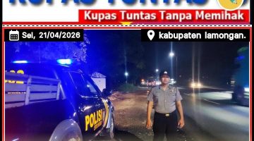 Polsek Sukodadi giat patroli malam dengan mobil dinas 1402, samapta untuk antisipasi kejahatan di wilayah Sukodadi. 