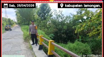 Polsek sambeng gelar patroli antisipasi bencana alam banjir di wilayah sambeng. 