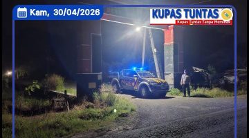 Patroli malam dengan mobil dinas 1402 samapta untuk antisipasi kejahatan. 